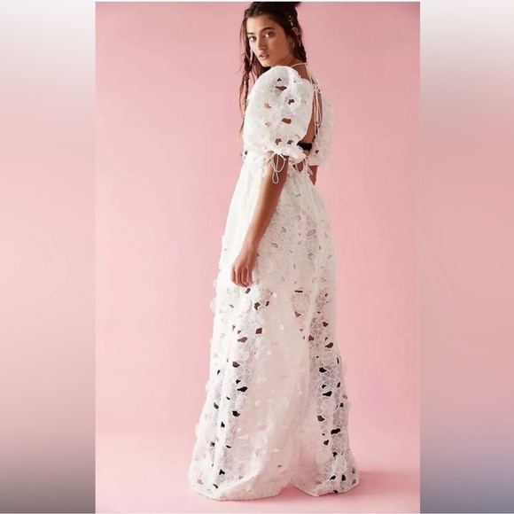 FOR LOVE & LEMONS x FREE PEOPLE Serena Maxi Dress NEW With Tag White Size M - Picture 6 of 15